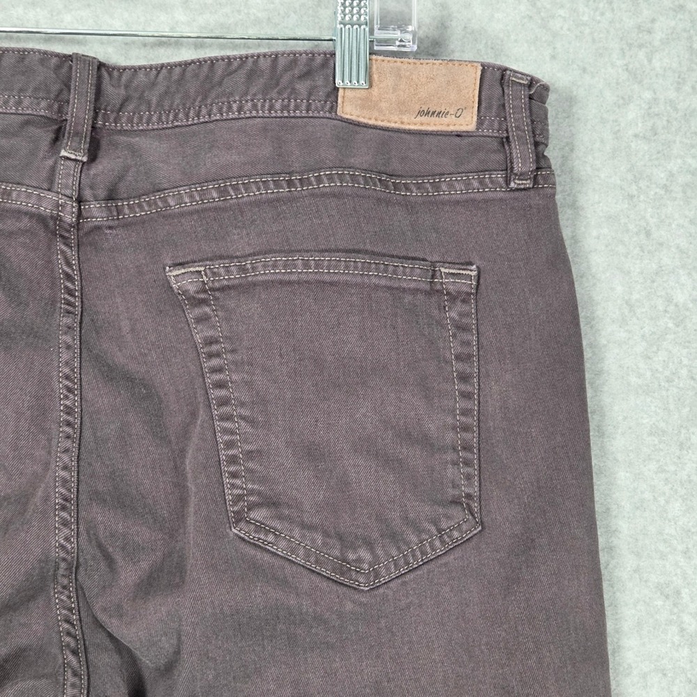 Johnnie O Mens 36 x‎ 29.5 Hugo 5-Pocket Pants Dark Gray Golf Chino Jeans Stretch